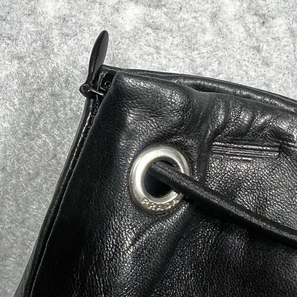 Prada Skirt Womens Size 44 Black Pencil Leather Belted Made In Italy - Picture 9 of 14